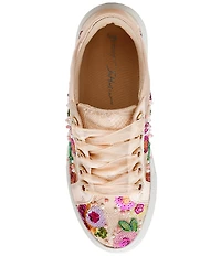 Blue by Betsey Johnson Bonny Floral Embroidered Platform Sneakers