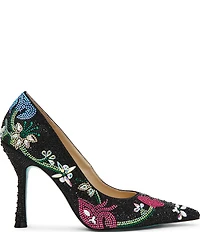 Blue by Betsey Johnson Brice Rhinestone Floral Print Pumps