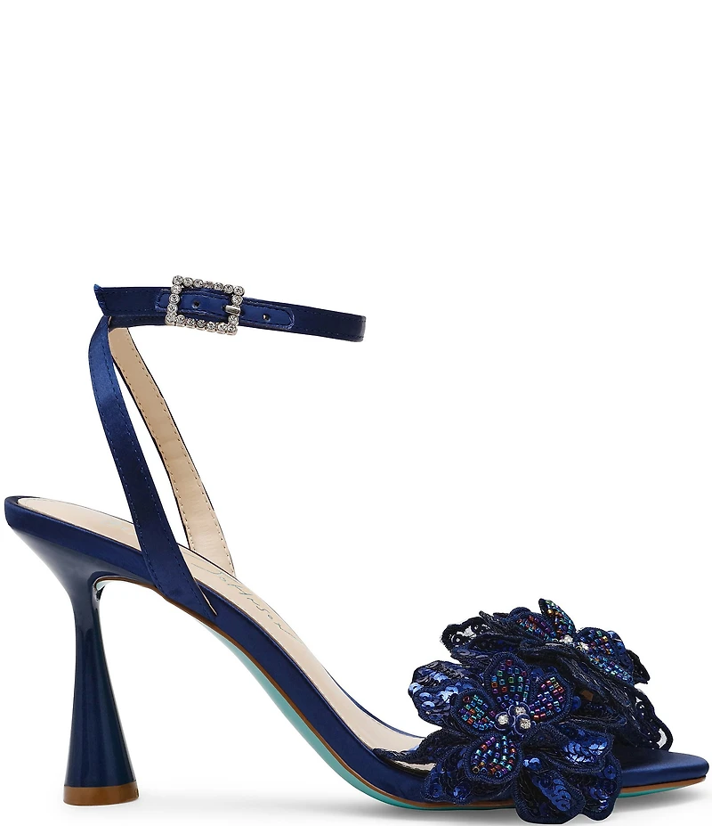 Blue by Betsey Johnson Cali Flower Ornamented Dress Sandals