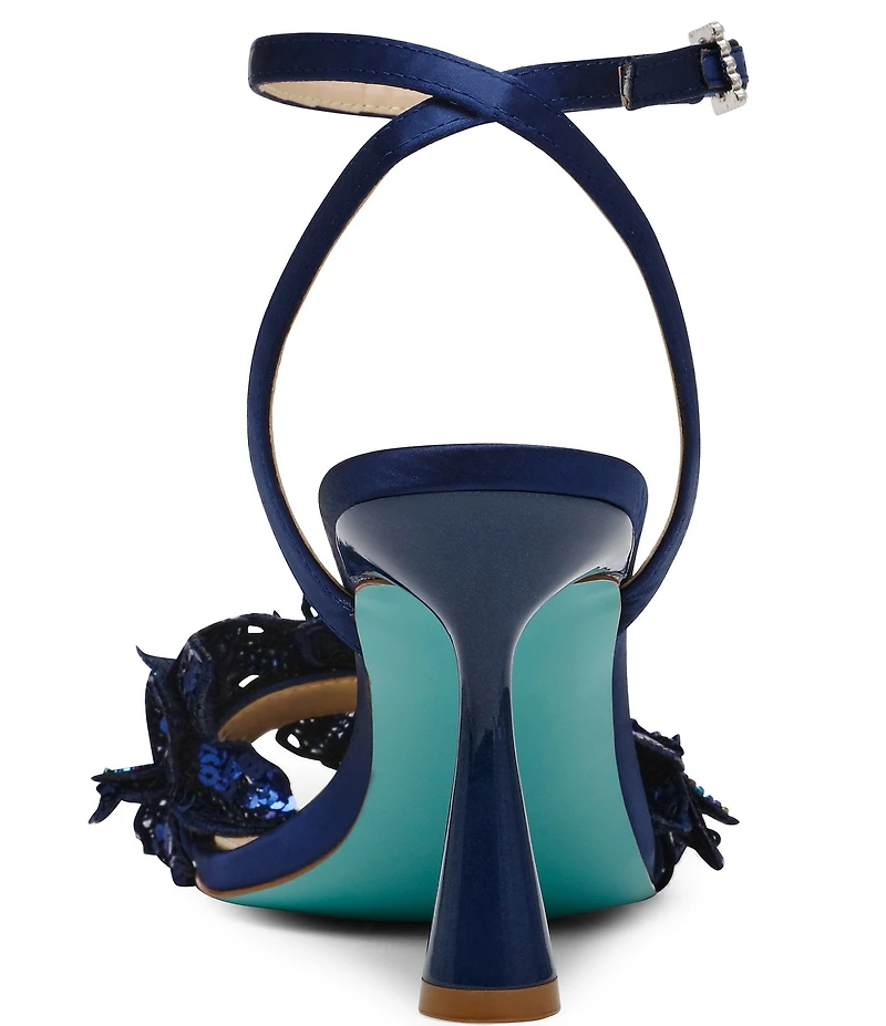 Blue by Betsey Johnson Cali Flower Ornamented Dress Sandals