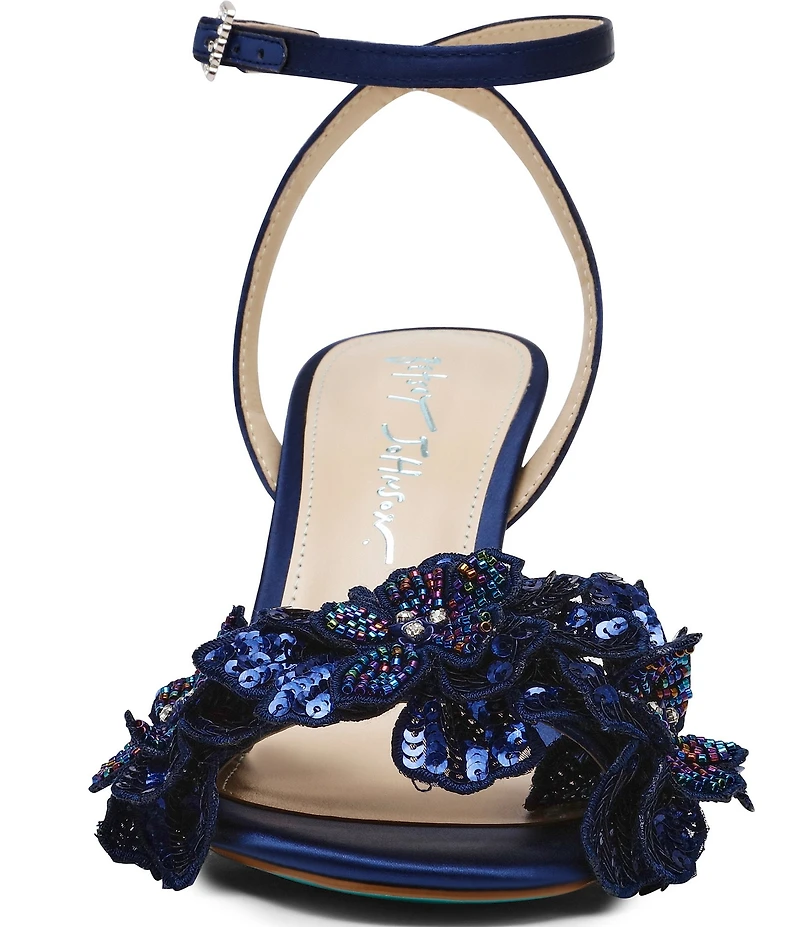 Blue by Betsey Johnson Cali Flower Ornamented Dress Sandals
