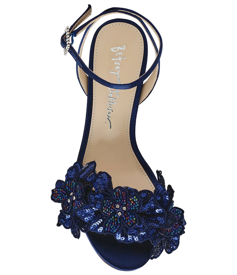Blue by Betsey Johnson Cali Flower Ornamented Dress Sandals