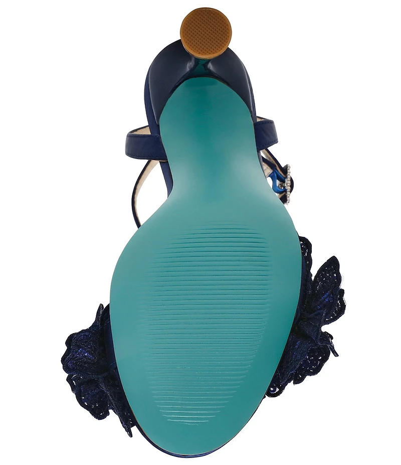 Blue by Betsey Johnson Cali Flower Ornamented Dress Sandals