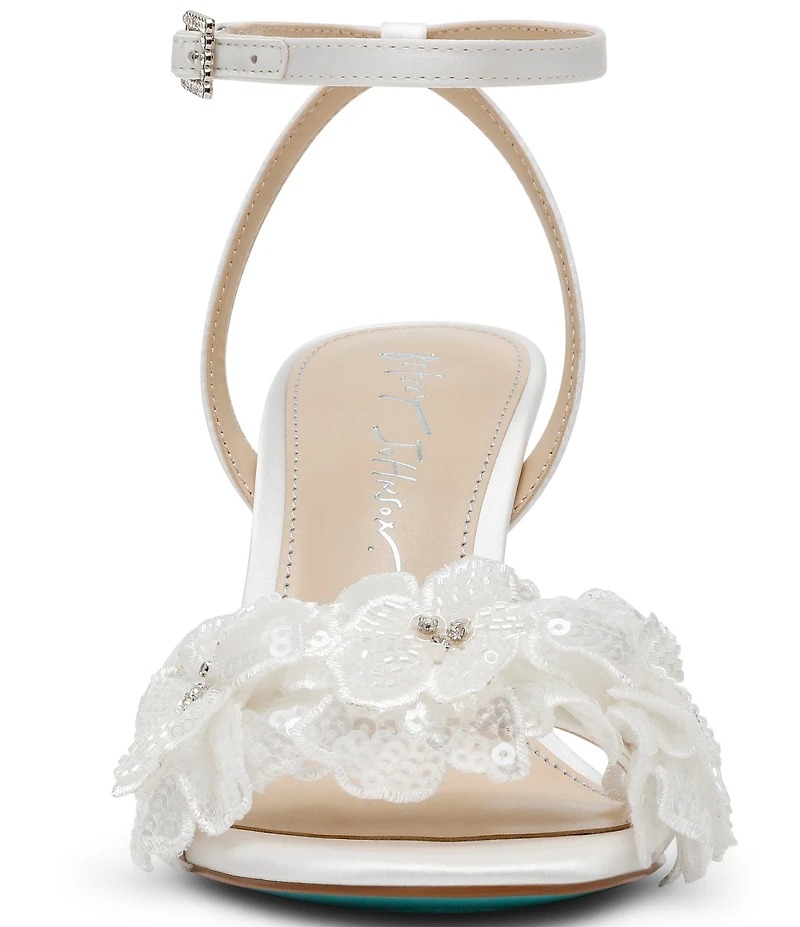 Blue by Betsey Johnson Cali Flower Ornamented Dress Sandals