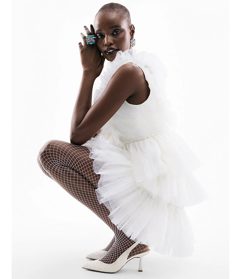 Blue by Betsey Johnson Clark Pearl Slingback Pumps