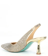 Blue by Betsey Johnson Clark Rhinestone Slingback Pumps