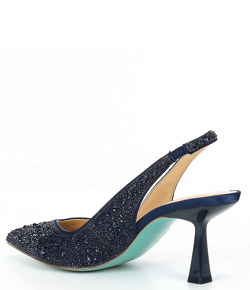 Blue by Betsey Johnson Clark Rhinestone Slingback Pumps