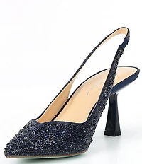 Blue by Betsey Johnson Clark Rhinestone Slingback Pumps