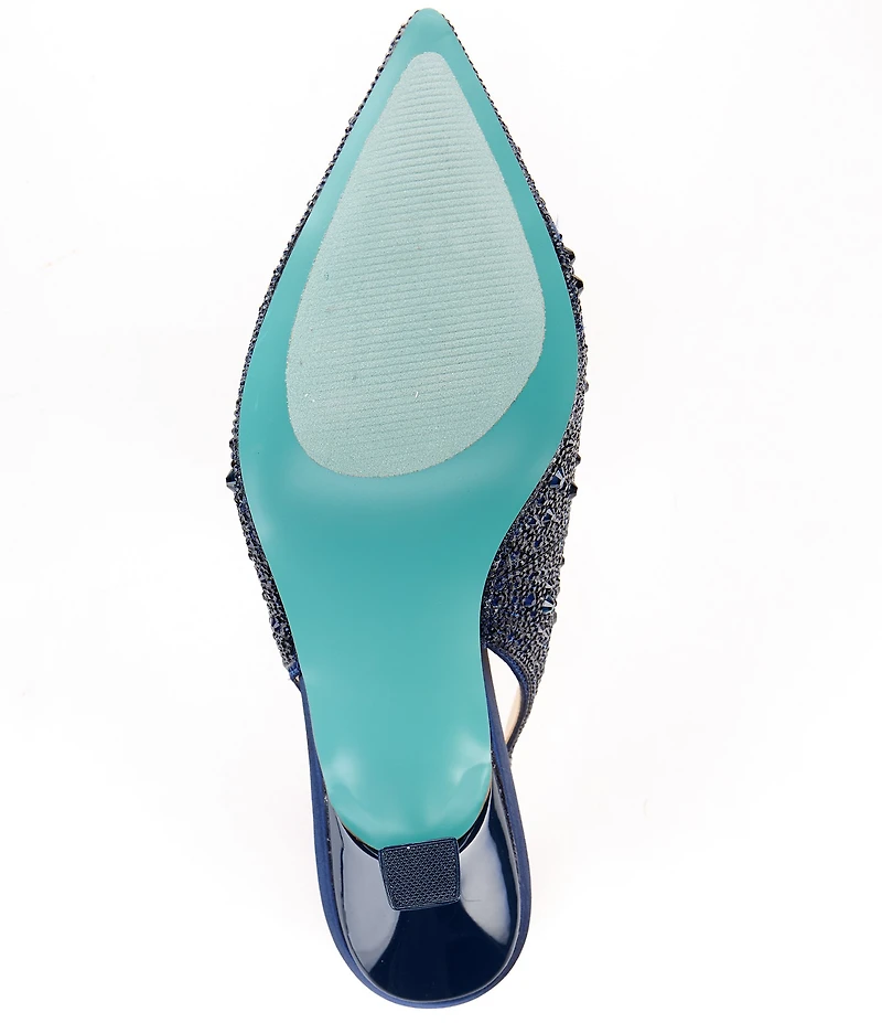 Blue by Betsey Johnson Clark Rhinestone Slingback Pumps