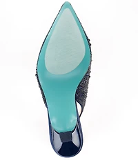 Blue by Betsey Johnson Clark Rhinestone Slingback Pumps