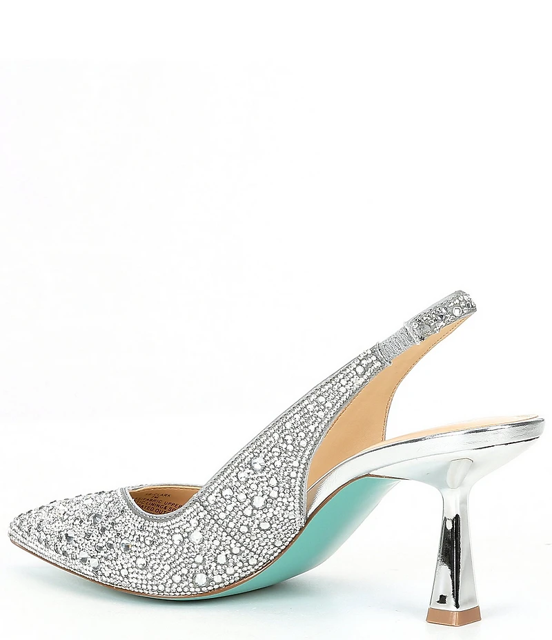 Blue by Betsey Johnson Clark Rhinestone Slingback Pumps