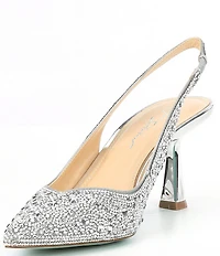 Blue by Betsey Johnson Clark Rhinestone Slingback Pumps