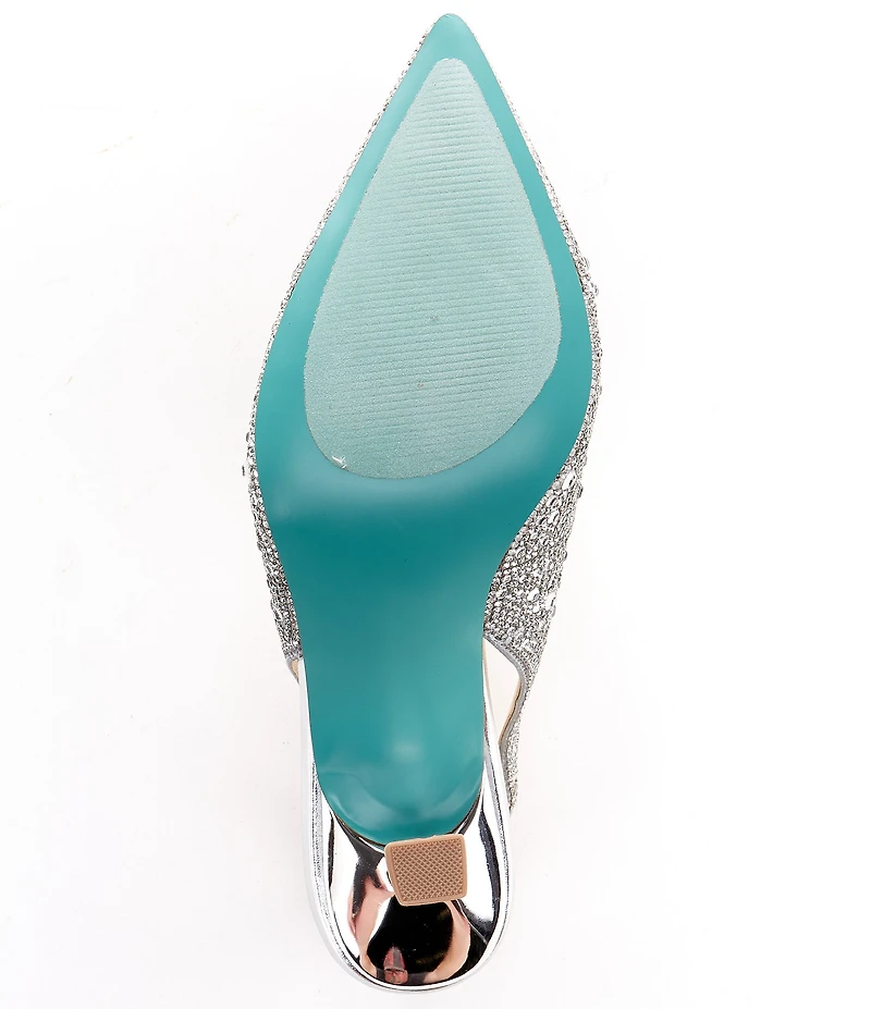 Blue by Betsey Johnson Clark Rhinestone Slingback Pumps