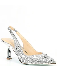 Blue by Betsey Johnson Clark Rhinestone Slingback Pumps