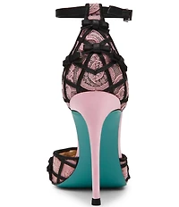 Blue by Betsey Johnson Coy Satin and Lace Bow Detail Pumps