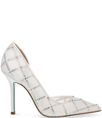 Blue by Betsey Johnson Cruze Mesh Rhinestone Pearl Dress Pumps