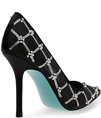 Blue by Betsey Johnson Cruze Mesh Rhinestone Pearl Dress Pumps