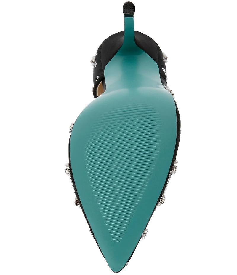 Blue by Betsey Johnson Cruze Mesh Rhinestone Pearl Dress Pumps