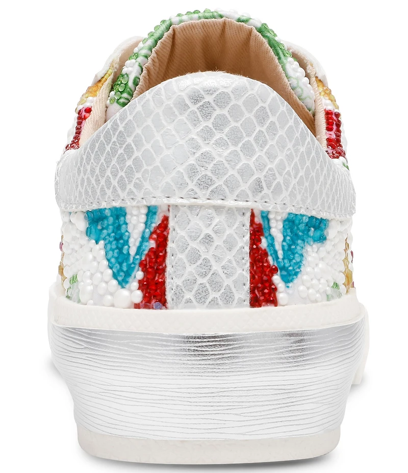 Blue by Betsey Johnson Damon Floral Pearl Embellished Sneakers