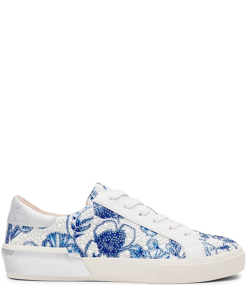 Blue by Betsey Johnson Damon Floral Pearl Embellished Sneakers