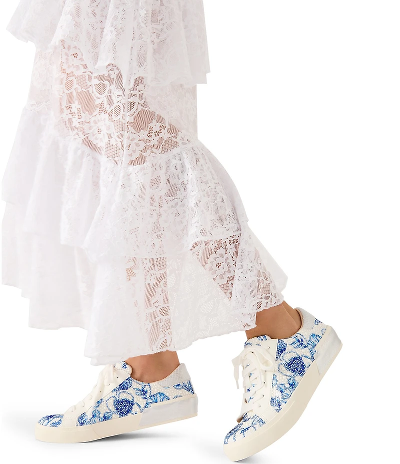 Blue by Betsey Johnson Damon Floral Pearl Embellished Sneakers