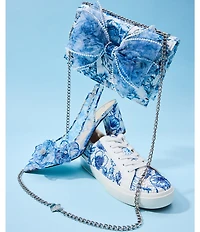 Blue by Betsey Johnson Damon Floral Pearl Embellished Sneakers