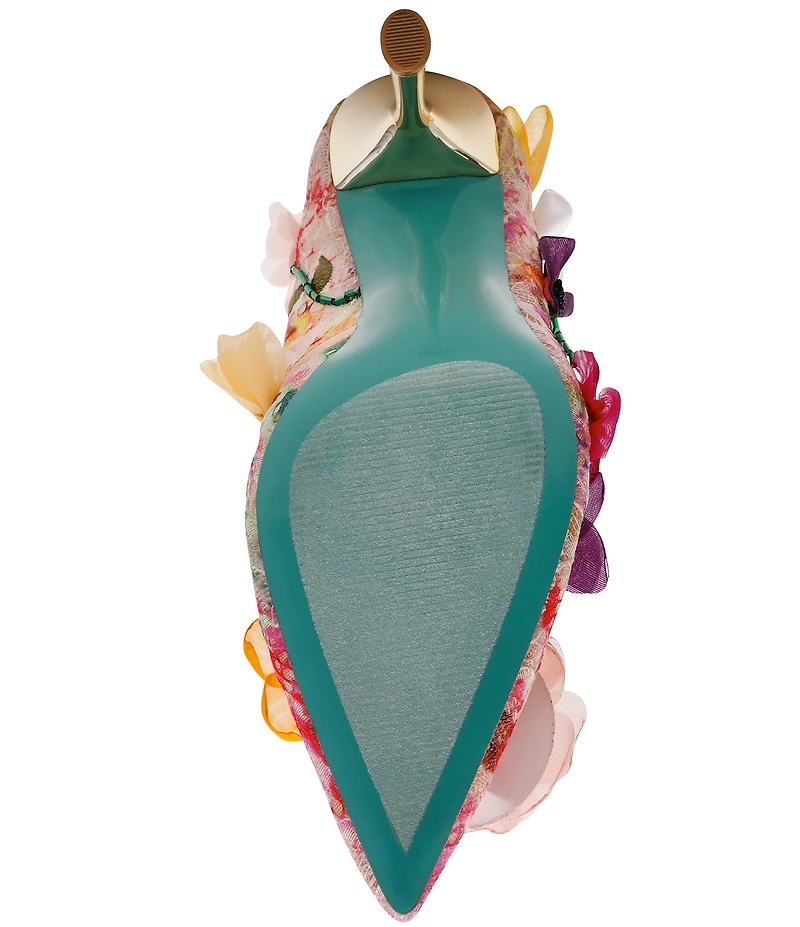 Blue by Betsey Johnson Darcy Multi Floral Ornament Stiletto Pumps