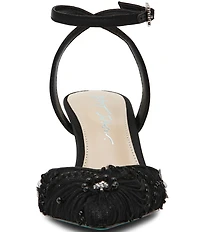 Blue by Betsey Johnson Delia Mesh Embellished Ankle Strap Pumps
