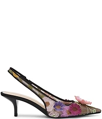 Blue by Betsey Johnson Dian 3D Floral Applique Slingback Pumps