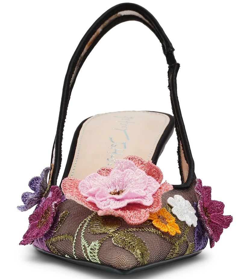 Blue by Betsey Johnson Dian 3D Floral Applique Slingback Pumps