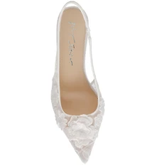 Blue by Betsey Johnson Dian 3D Floral Applique Slingback Pumps