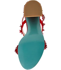 Blue by Betsey Johnson Drue Metallic Rhinestone Embellished Dress Sandals