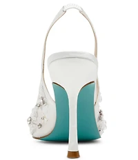Blue by Betsey Johnson Eddie Beaded Slingback Pumps