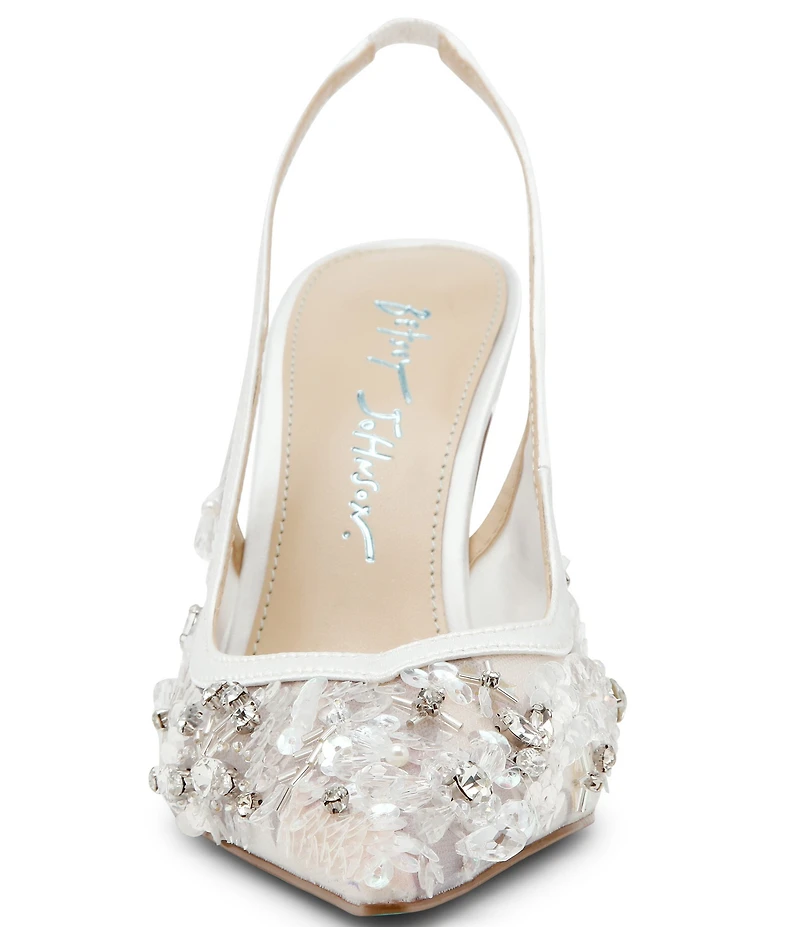 Blue by Betsey Johnson Eddie Beaded Slingback Pumps
