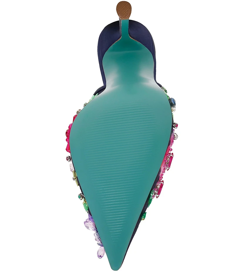 Blue by Betsey Johnson Eddie Beaded Slingback Pumps