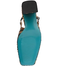 Blue by Betsey Johnson Elias Leopard Rhinestone Embellished Slingback Pumps