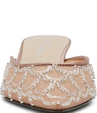 Blue by Betsey Johnson Ellis Mesh Sequin Kitten Heel Mules