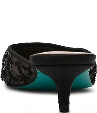 Blue by Betsey Johnson Ellis Mesh Sequin Kitten Heel Mules