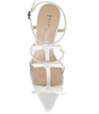 Blue by Betsey Johnson Everr Bow Embellished Pearl Detail Pumps