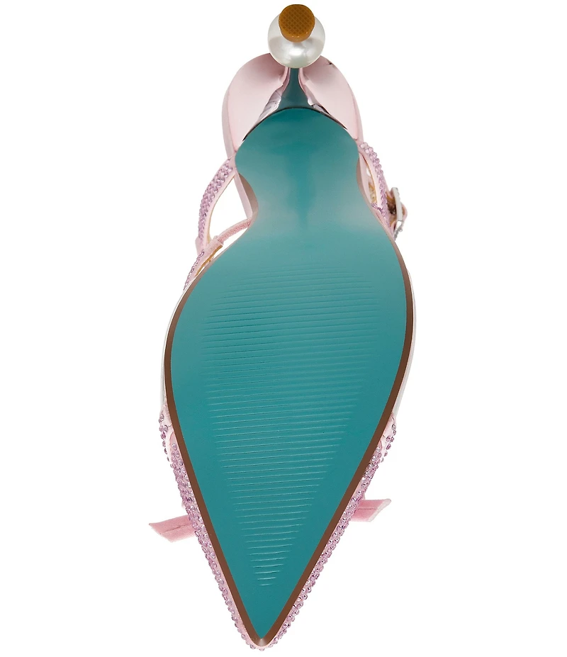 Blue by Betsey Johnson Everr Bow Embellished Pearl Detail Pumps