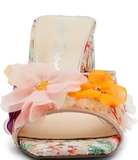 Blue by Betsey Johnson Heath Lace Floral Ornamented Dress Slide Sandals