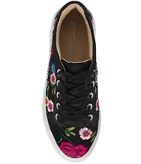 Blue by Betsey Johnson Jayla Floral Embroidered Platform Sneakers