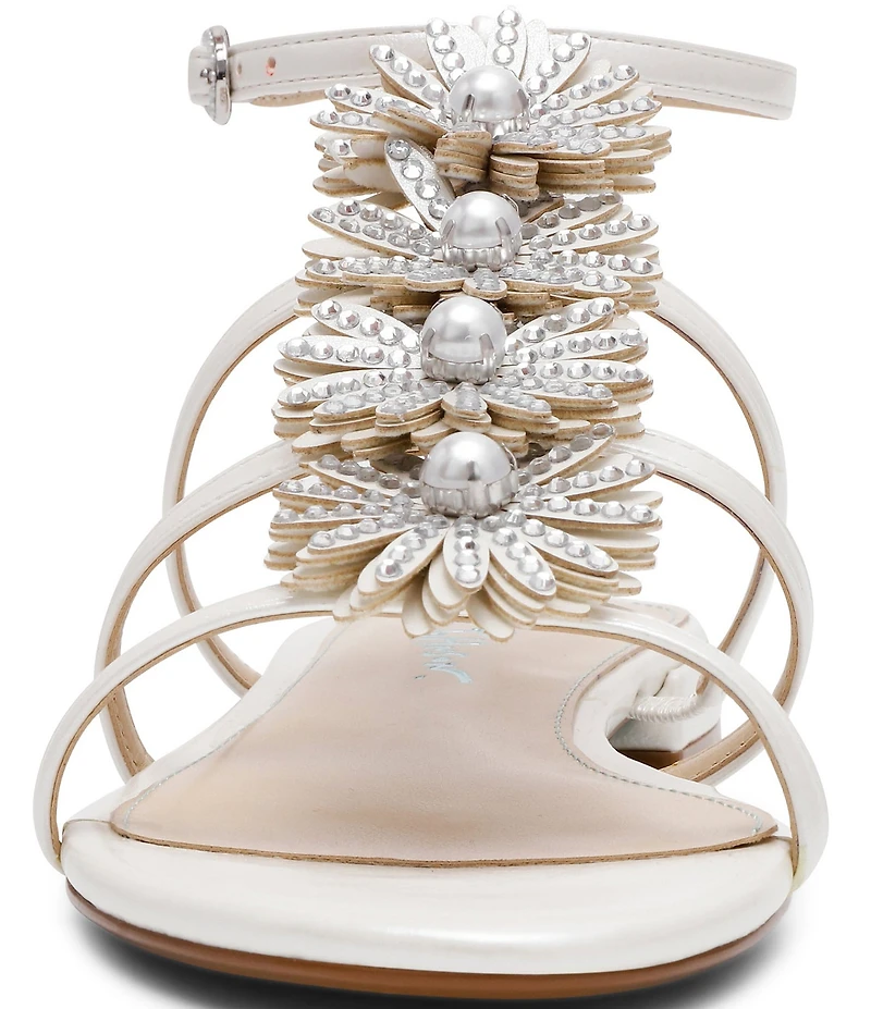 Blue by Betsey Johnson Joyce Gladiator Pearl Embellished Sandals