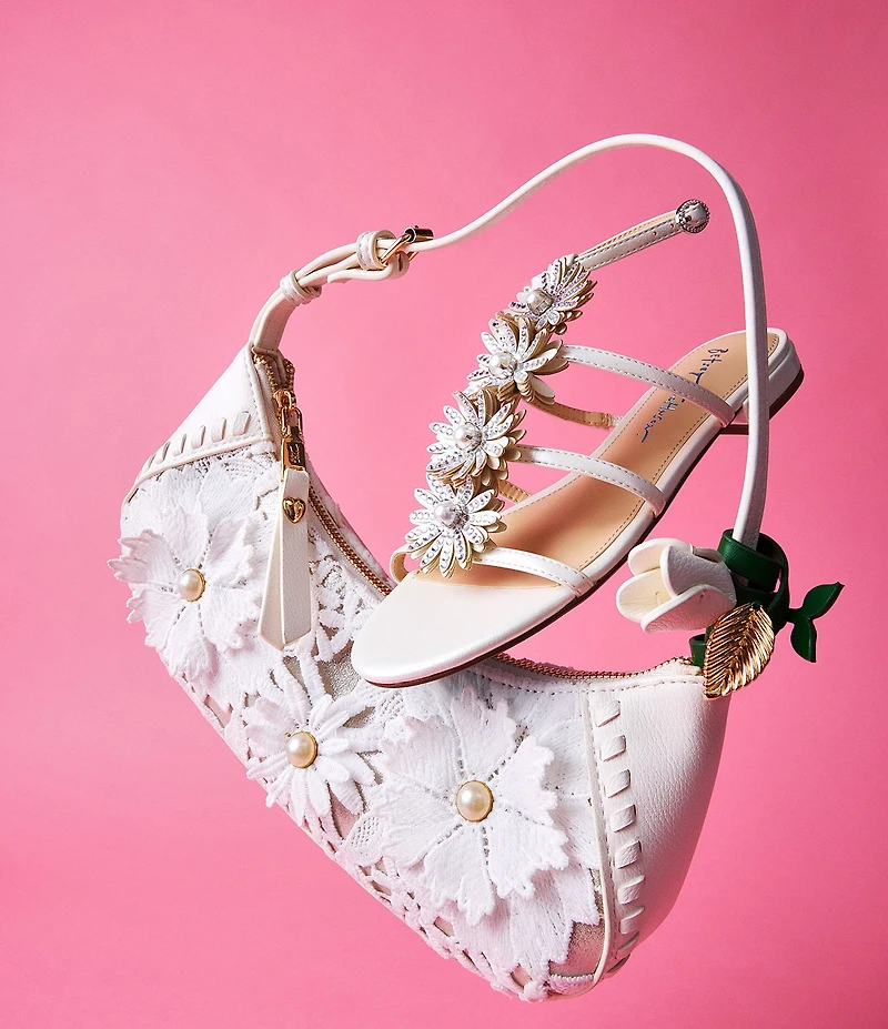 Blue by Betsey Johnson Joyce Gladiator Pearl Embellished Sandals