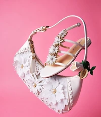 Blue by Betsey Johnson Joyce Gladiator Pearl Embellished Sandals