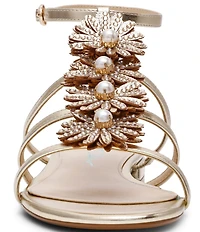 Blue by Betsey Johnson Joyce Gladiator Pearl Embellished Sandals