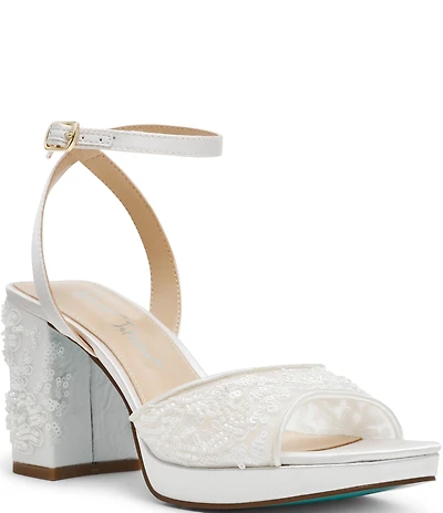 Blue by Betsey Johnson Junie Beaded Platform Dress Sandals