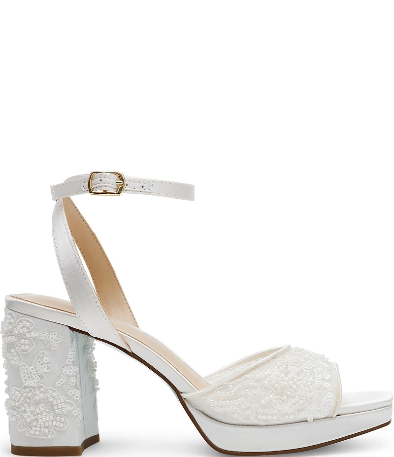 Blue by Betsey Johnson Junie Beaded Platform Dress Sandals