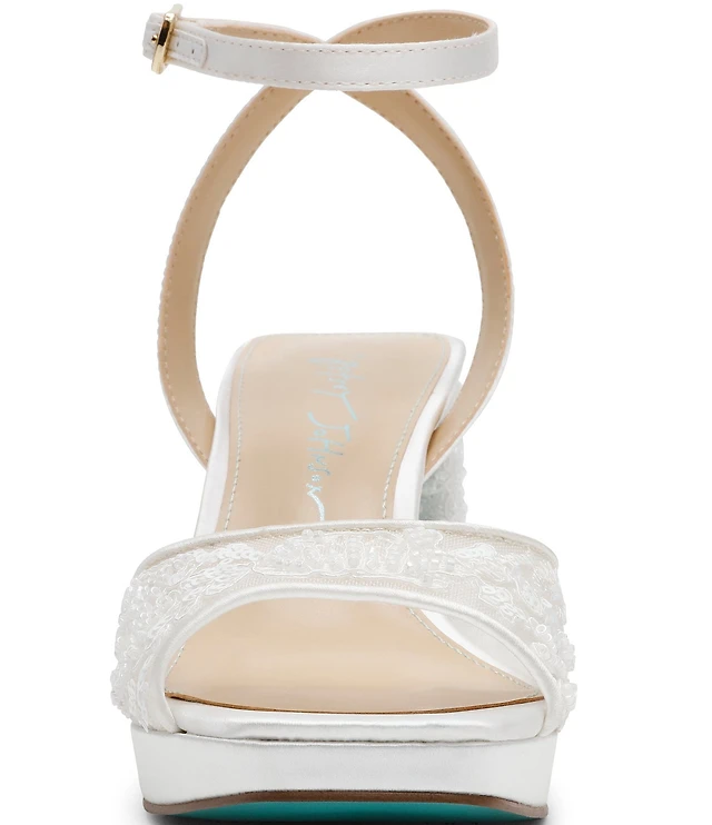 women's kirra floral beaded platform dress sandals Betsey Johnson Women's Kirra Floral Beaded Platform Dress Sandals | Fall Fashion | Women Heeled Sandals