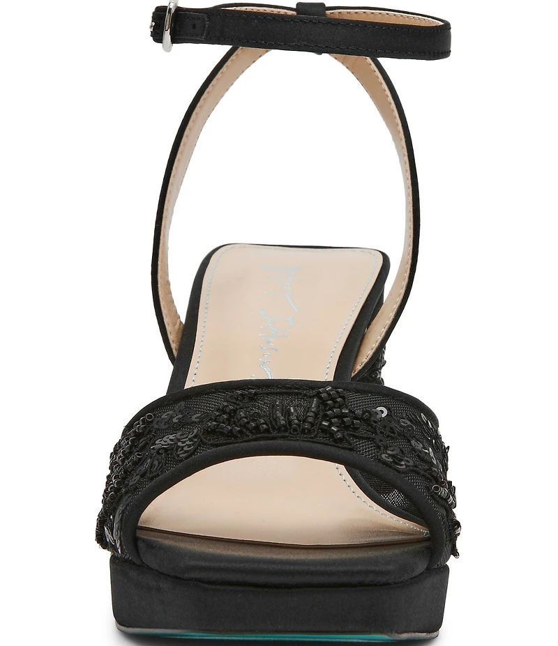 Blue by Betsey Johnson Junie Beaded Platform Dress Sandals